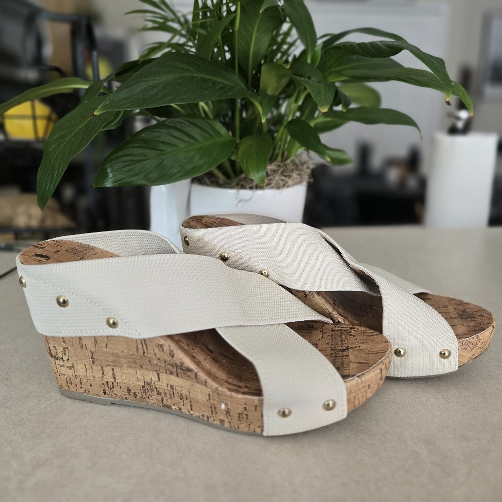 Montego Bay Club Wide Elastic Criss Cross Sandals